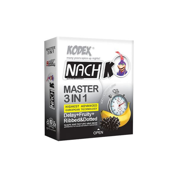 کاندوم تاخیری کدکس ۳عددی مدلMASTER 3IN1