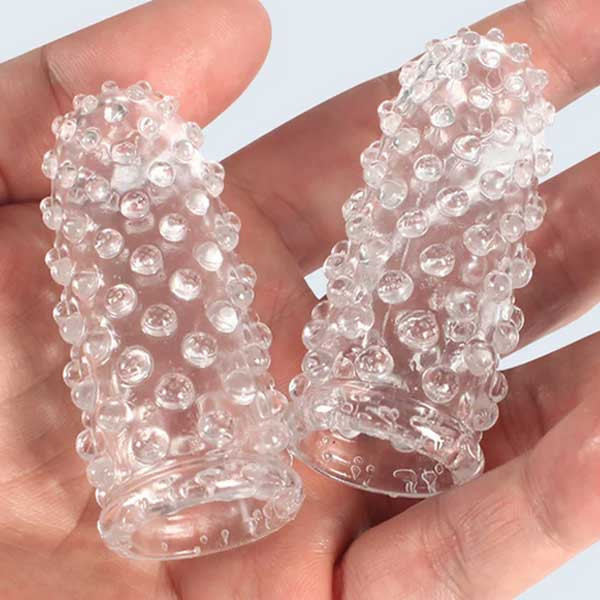 کاندوم انگشتی خاردرشت سیلیکونی 2 عددی محرک انگشتی ( Finger Condom )